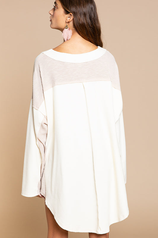 Relaxed Knit Long Sleeve Top