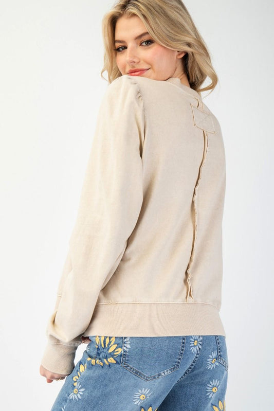 Mineral Wash Tery Knit Top