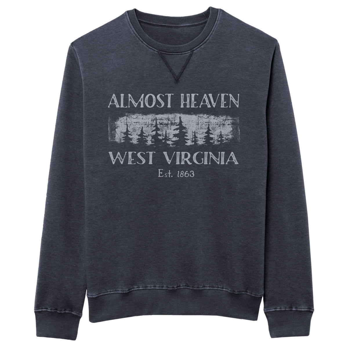 Almost Heaven WV Weathered Fleece Crew