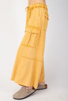 Mineral Washed Wide Leg Pants