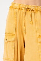 Mineral Washed Wide Leg Pants