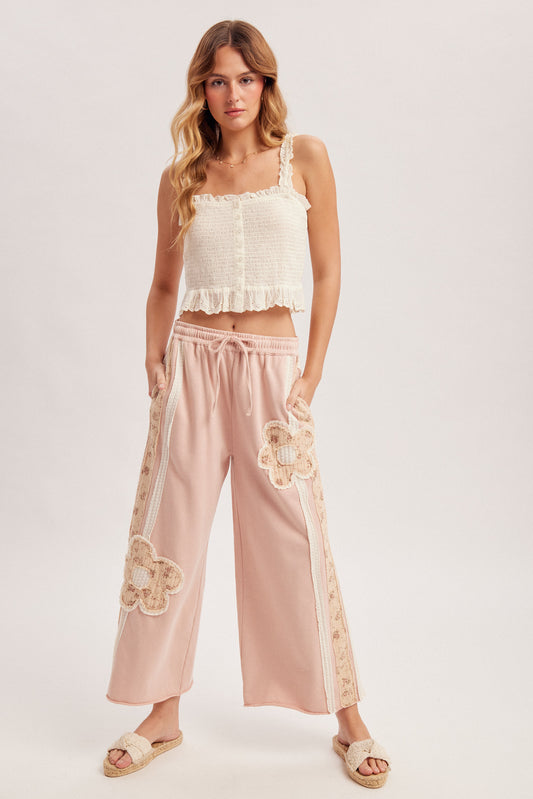 Flower Patch Washed Terry Pants