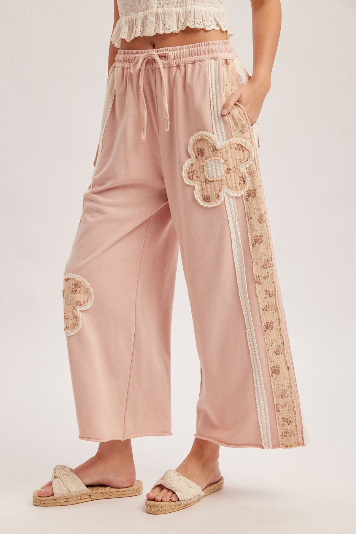 Flower Patch Washed Terry Pants