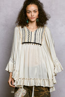 Poncho V-neck Style Top