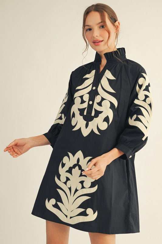 Floral Baroque Shift Dress