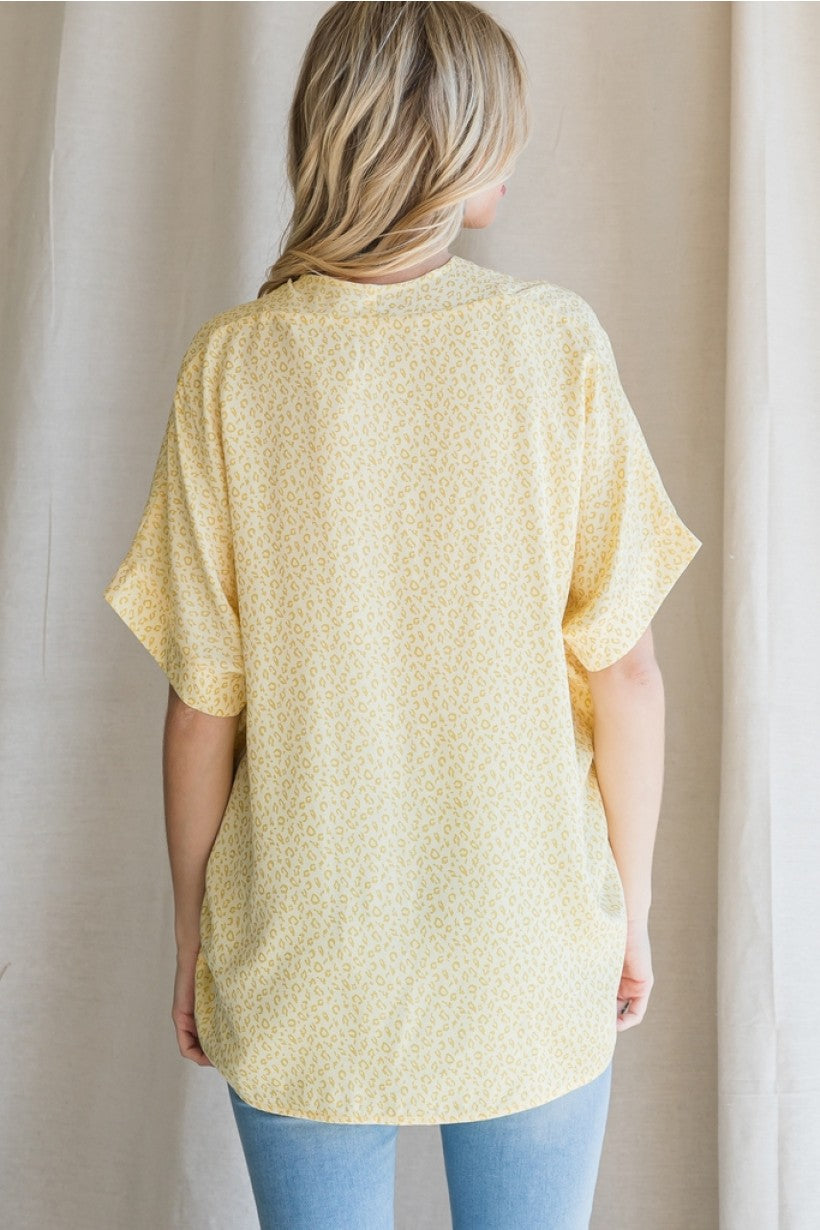 Leopard Print Boxy Top