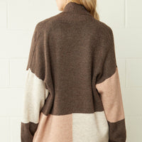 Color Block Cardigan Sweater