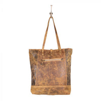 Fleece Leather Tote