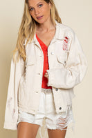 Distressed Twill Jacket