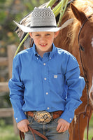 Kid's Royal Blue Button Down
