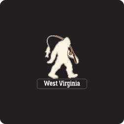 Bigfoot w/ Fishing Pole Mini Sticker