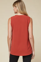 V-Neck Placket Tank
