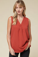 V-Neck Placket Tank
