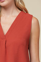 V-Neck Placket Tank
