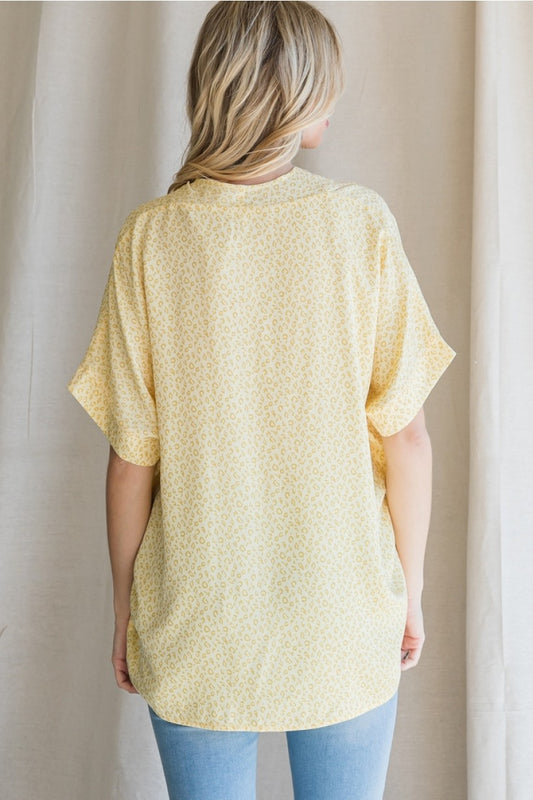 Leopard Print Boxy Top