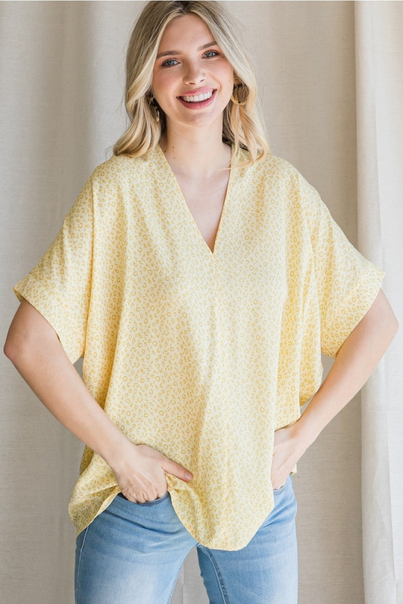 Leopard Print Boxy Top