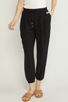 Solid Joggers Drawstring Waist
