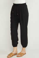 Solid Joggers Drawstring Waist
