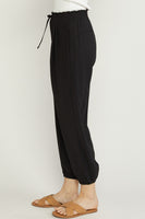 Solid Joggers Drawstring Waist
