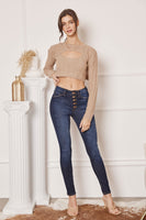 Button Up Simple Skinny Jean
