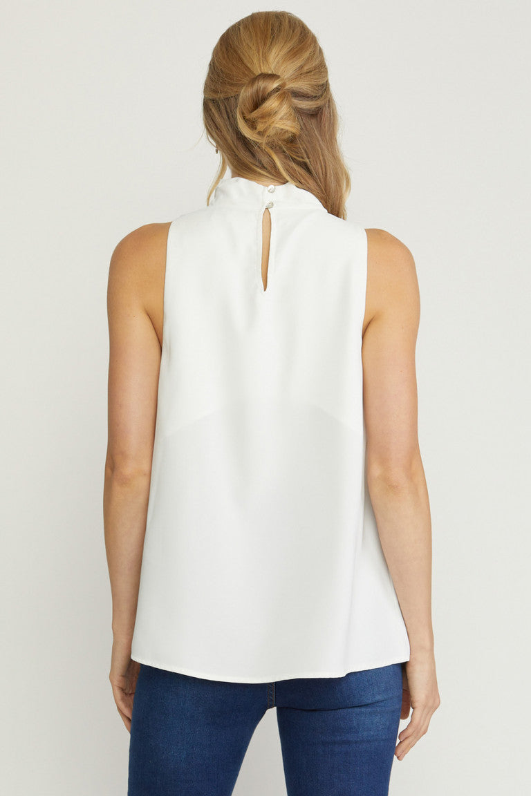 Sleeveless Cowl Neck Top