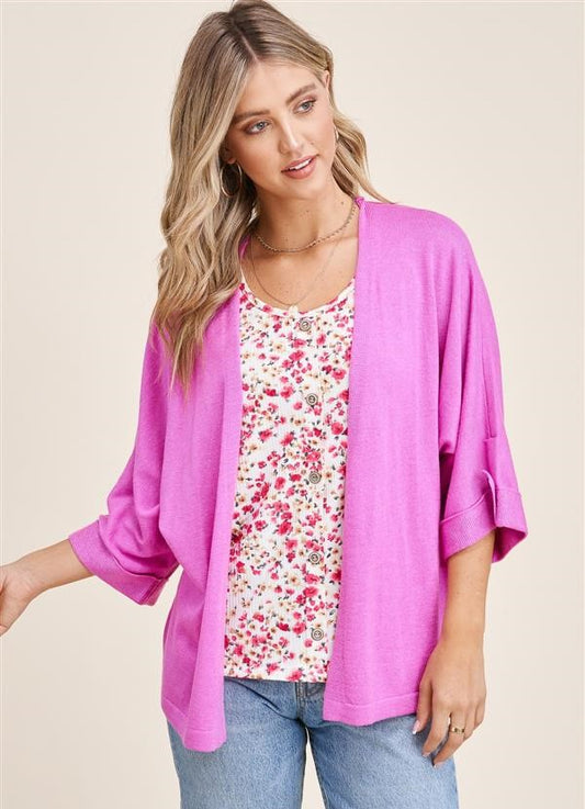 Sleeve Button Cardigan