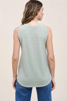 Textured Stripe Tank Top
