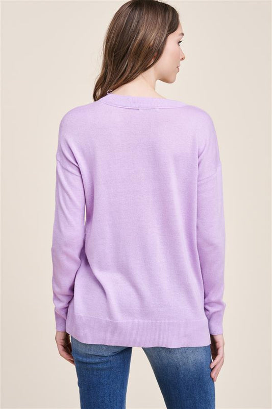 V-Neck Pullover Sweater