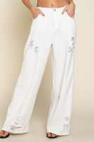 Distressed Twill Pants
