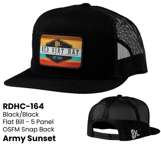 Red Dirt Hat- Army Sunset