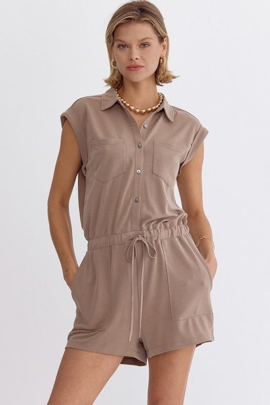 Front Pocket Romper