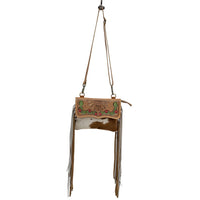 Glossy Moss Hand-Tooled Bag
