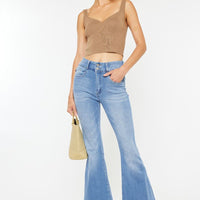 Frayed Hem Flare Jean