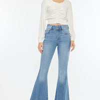 Frayed Hem Flare Jean