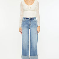 High Rise Crop Wide Leg