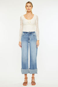 High Rise Crop Wide Leg