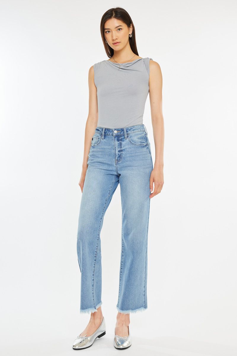 High Rise Slim Wide Leg