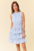 Ruffle Slvless Smocked Dress
