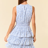 Ruffle Slvless Smocked Dress