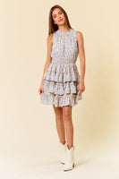 Ruffle Slvless Smocked Dress
