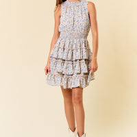 Ruffle Slvless Smocked Dress