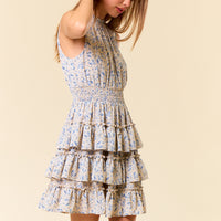 Ruffle Slvless Smocked Dress