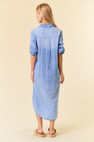 3/4 Tencel Denim Shirt Dress
