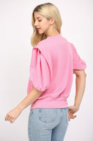 Short Puff Slve Sweatshirt
