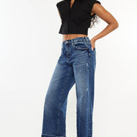 High Rise Cropped Wide Leg Jeans