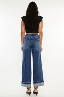 High Rise Cropped Wide Leg Jeans
