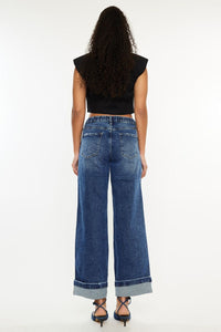 High Rise Cropped Wide Leg Jeans