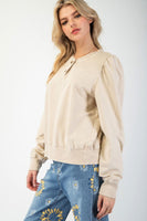 Mineral Wash Tery Knit Top
