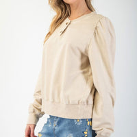 Mineral Wash Tery Knit Top