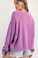 Flower Patch Washed Pullover
